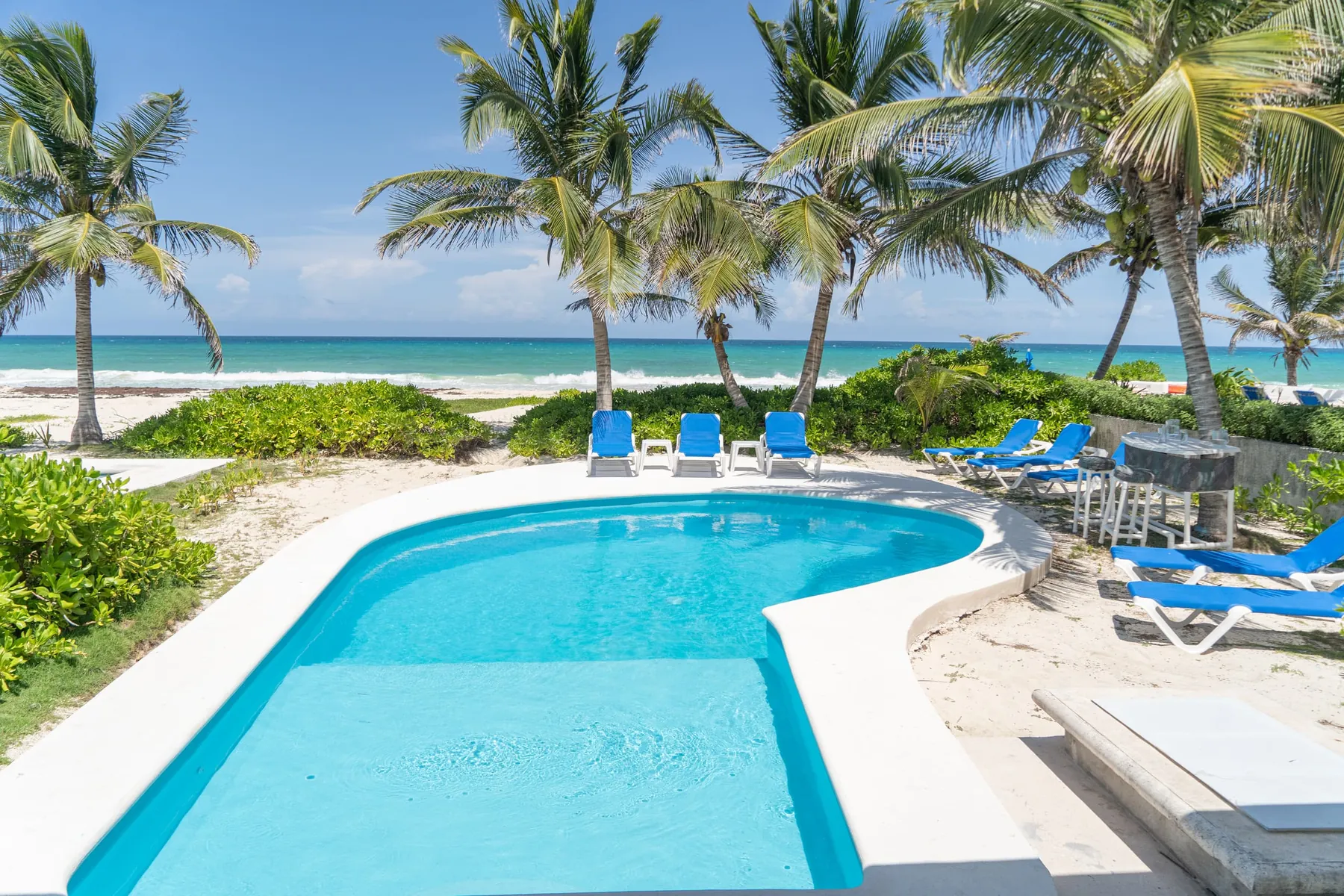 The pool and the beach