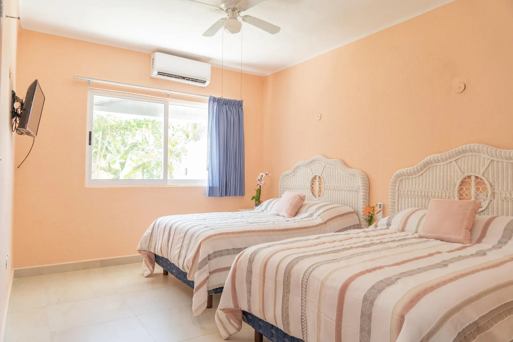 Bedroom 4 with two double beds